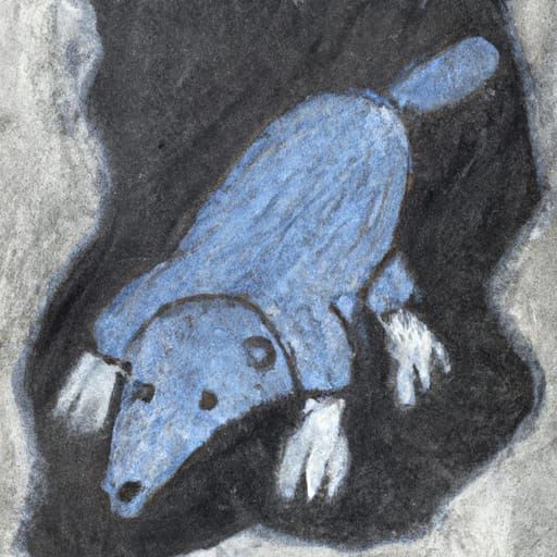 Realistic Moles on Concrete in Tempera Style