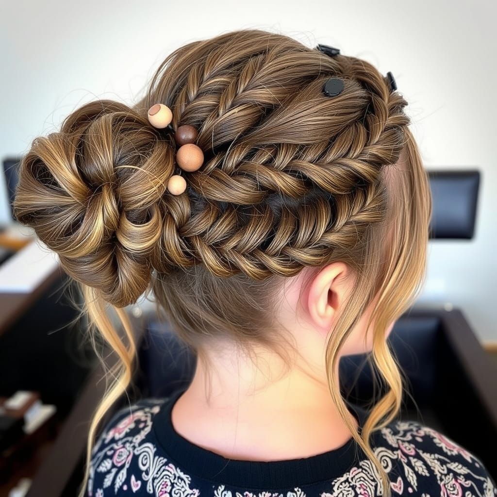 Hair Decorated with Intricate Patterns