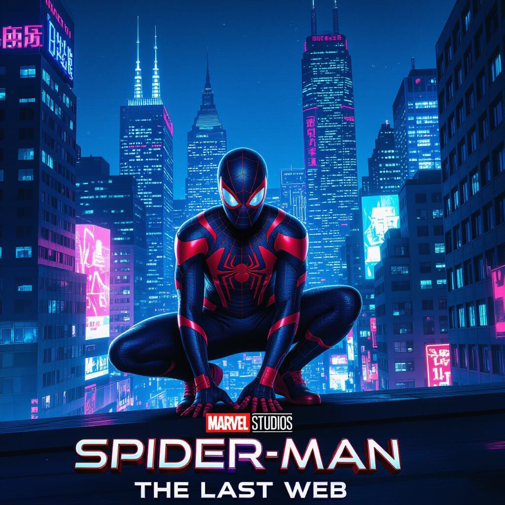 Spider-Man 2099 Movie Poster in Neon City