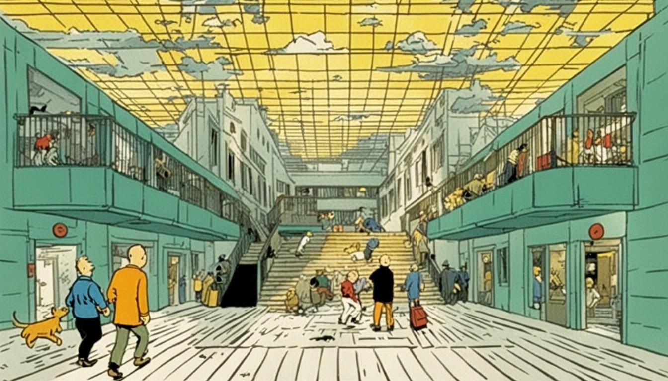 Tintin Illustration in Hergé Style