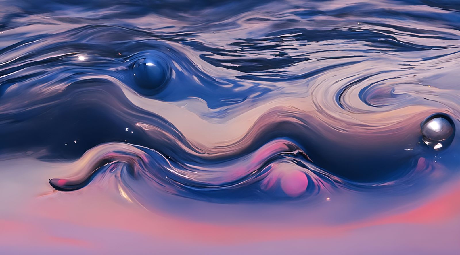 Abstract Liquid Eternity Visualized by AI