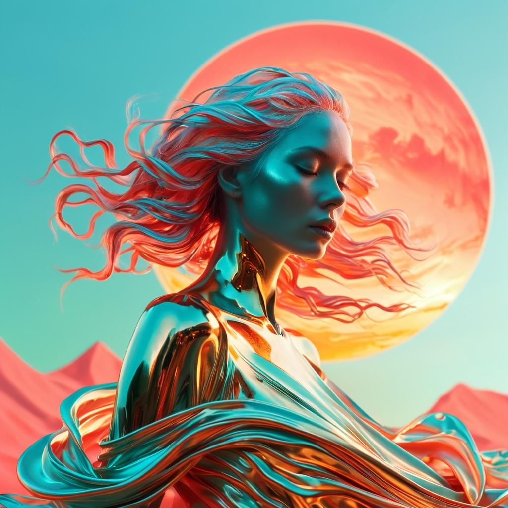 Ferrofluid woman shot....