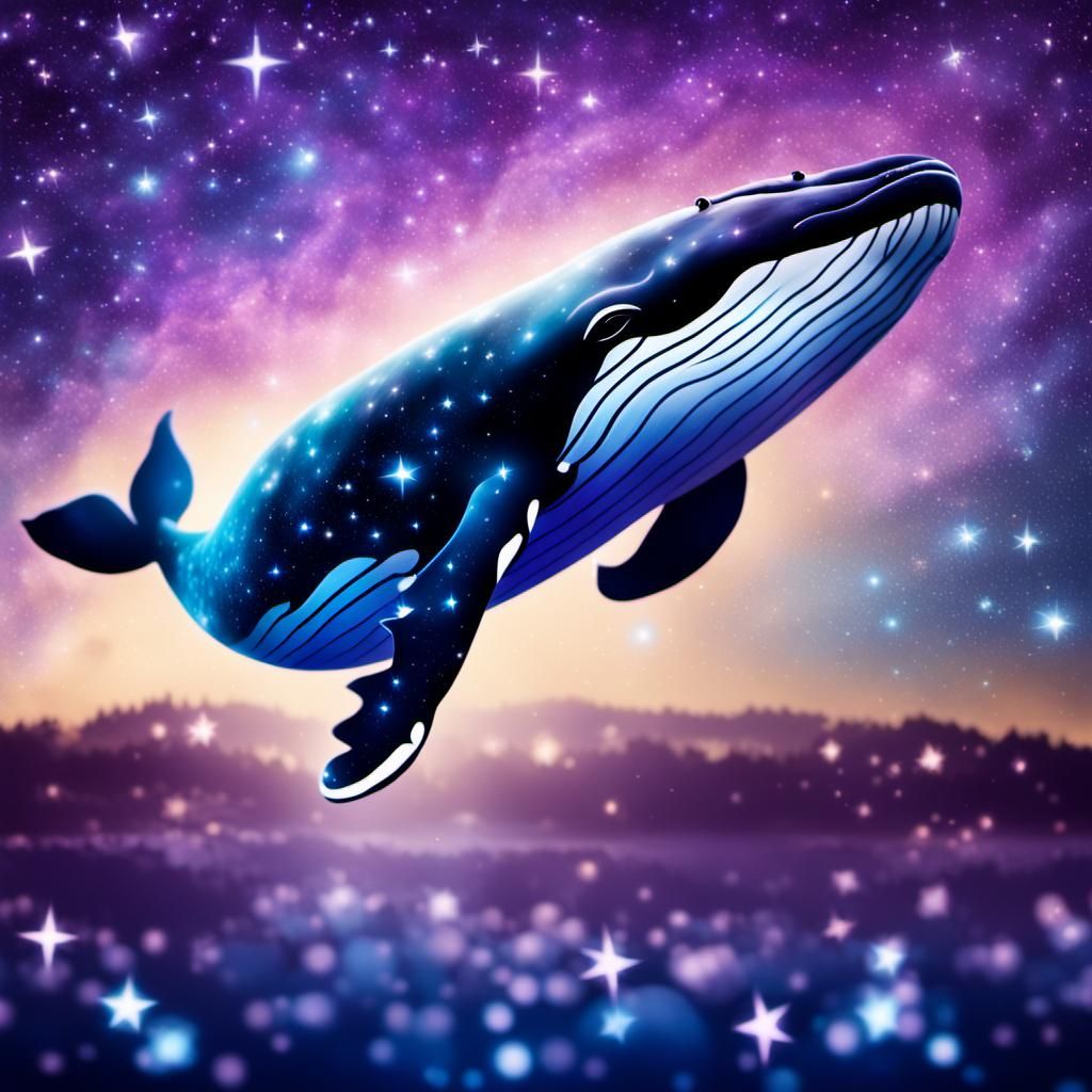 Whale Swimming in a Sea of Stars