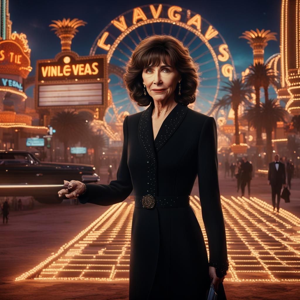Mary Steenburgen in Las Vegas: Detailed Digital Painting