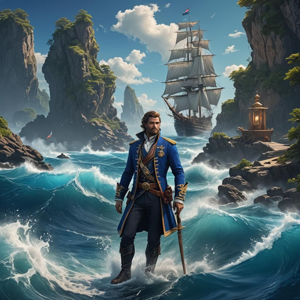 Dex Lost at Sea: A Fantasy Concept Art