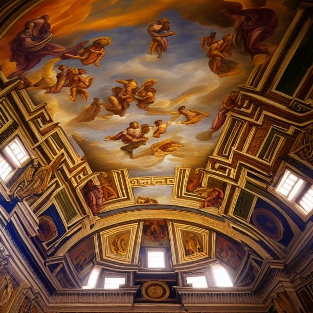 Renaissance Ceiling of St. Peter's Basilica: Fantasy Art