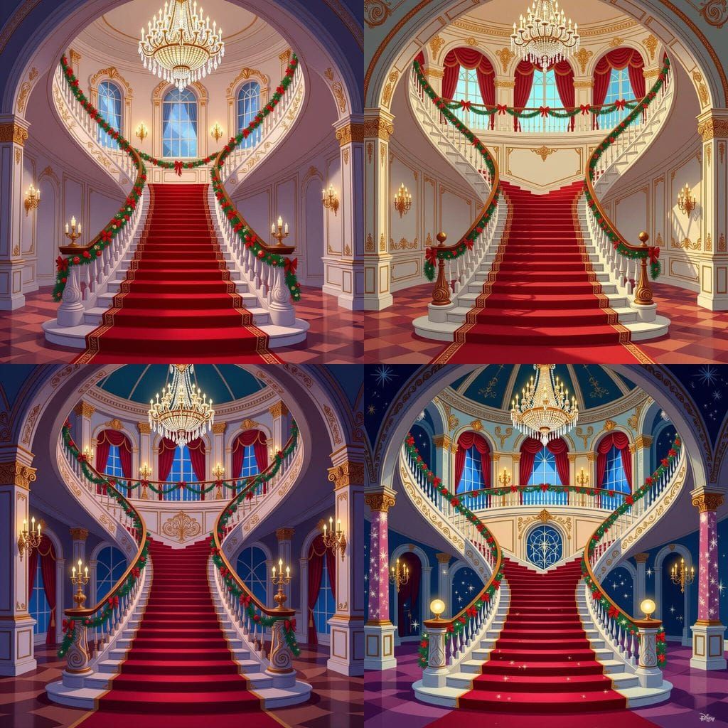 Cinderella's Christmas Grand Staircase
