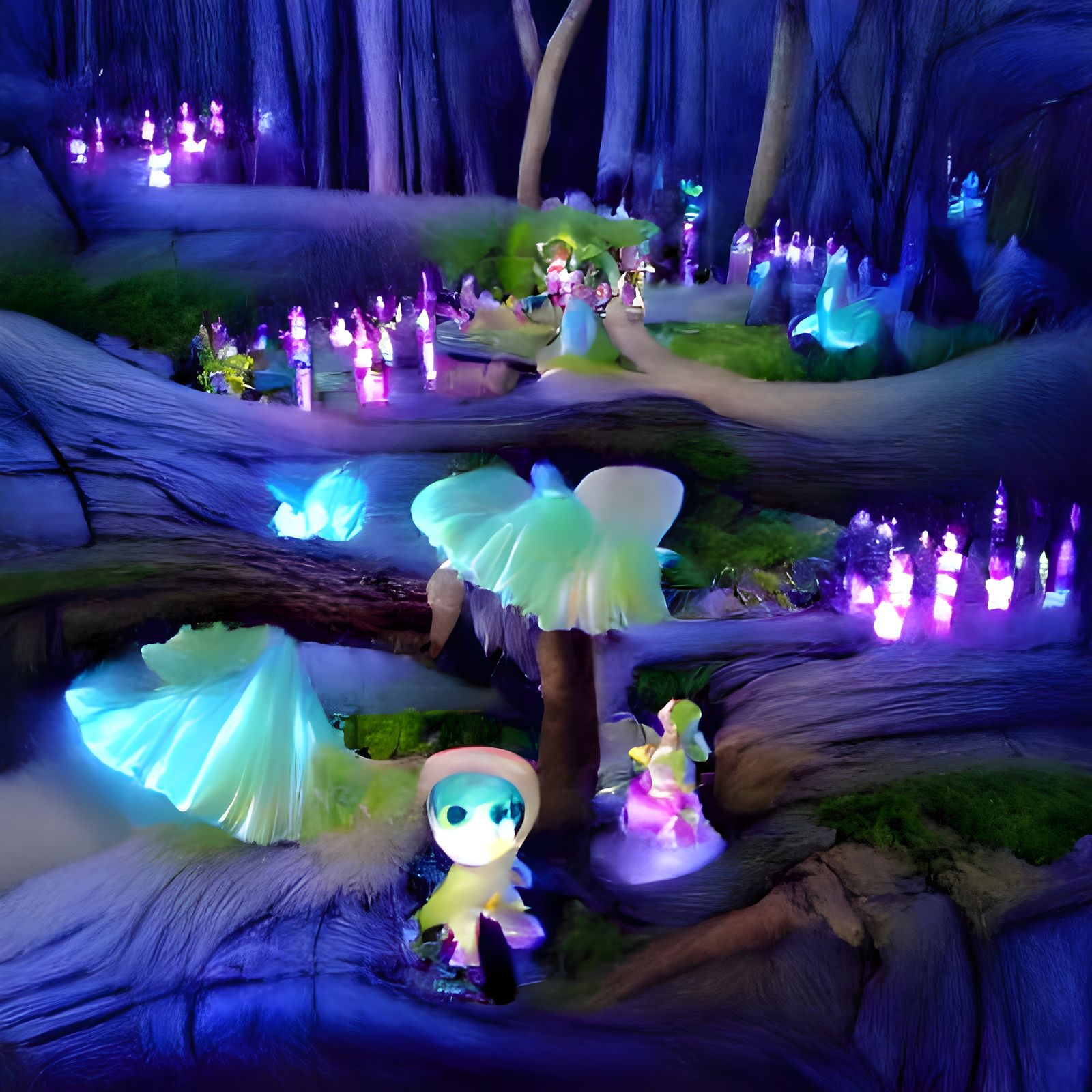 Luminescent Fairy Forest: An Enchanted Scene
