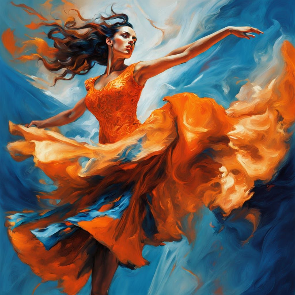 Surreal Flamenco Dancer in Double Exposure Masterpiece