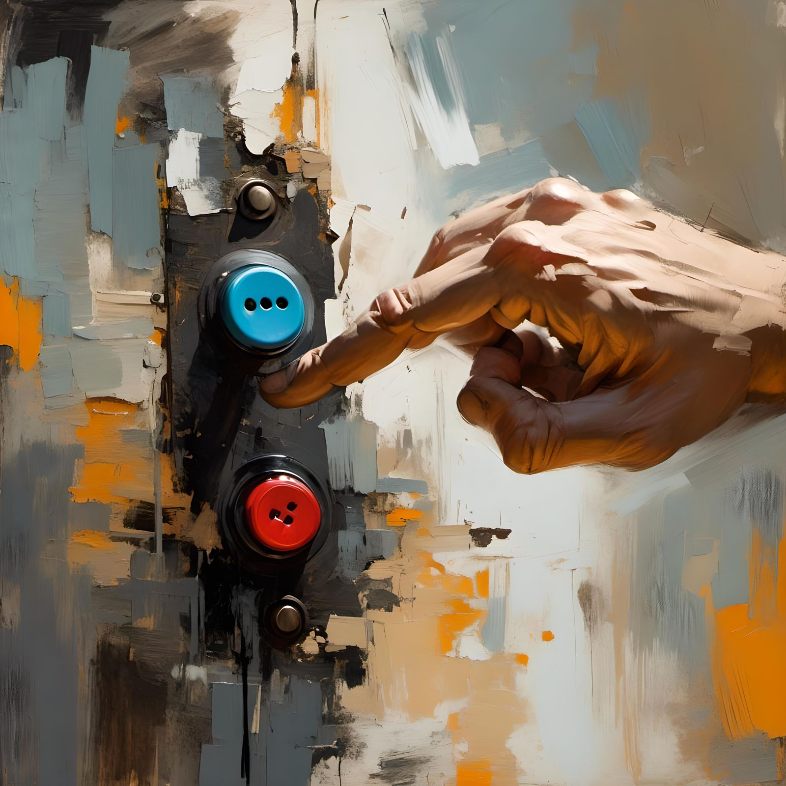 Reincarnate Button: Painterly High Resolution Image