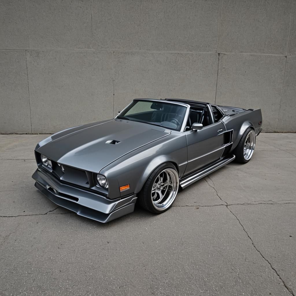 Lowered Metallic Grey T-Bucket Car