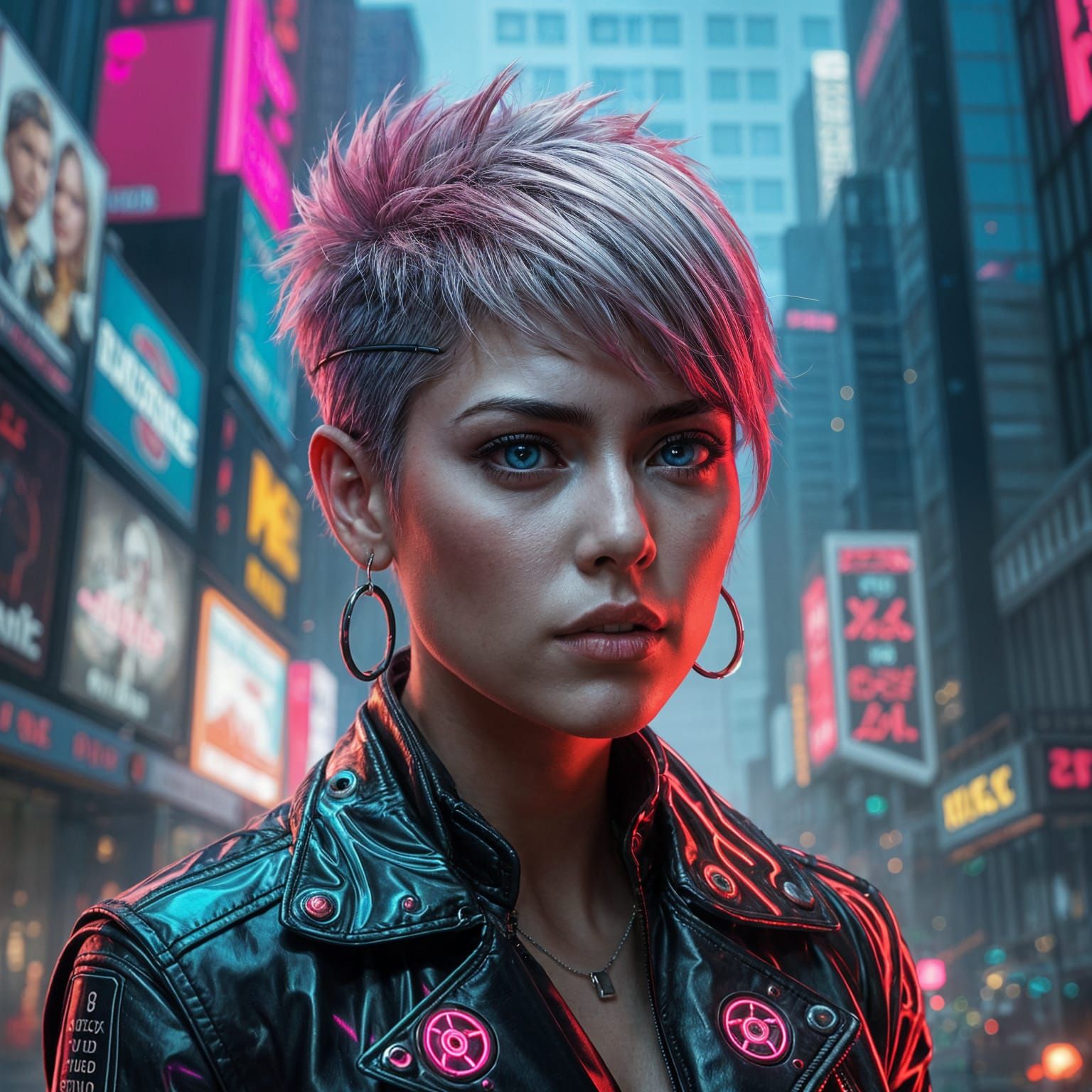 Cyberpunk Woman in Chiaroscuro Renaissance Style