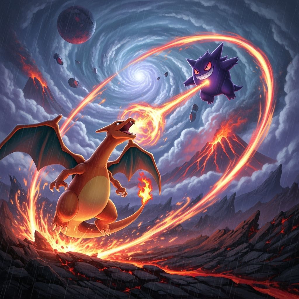 Charizard Unleashes Dragon Rage in Hyperrealistic Landscape