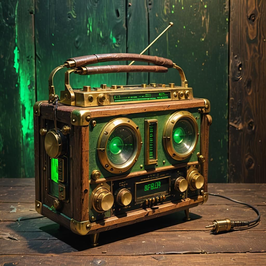 Sci-Fi Radio Device with Retro Elements
