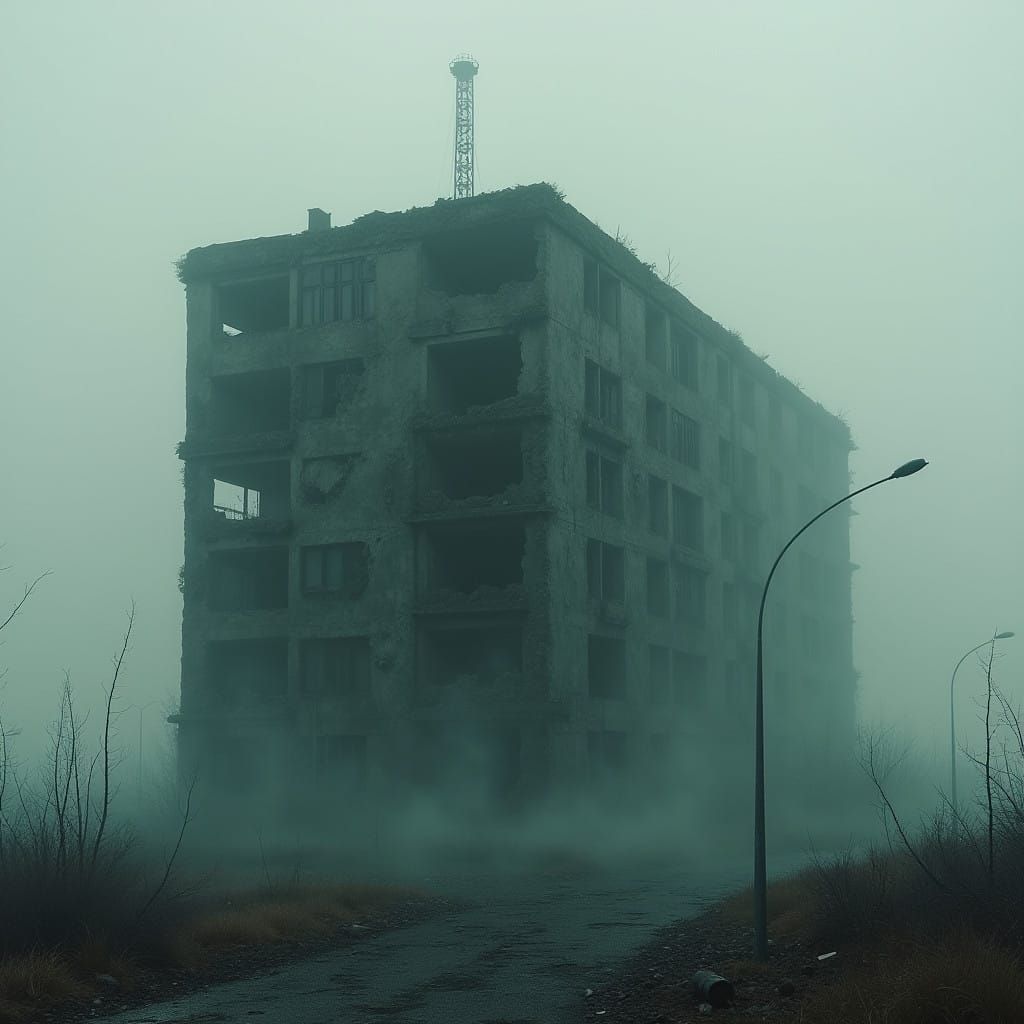 Dystopian Abstraction in Dark Ruins