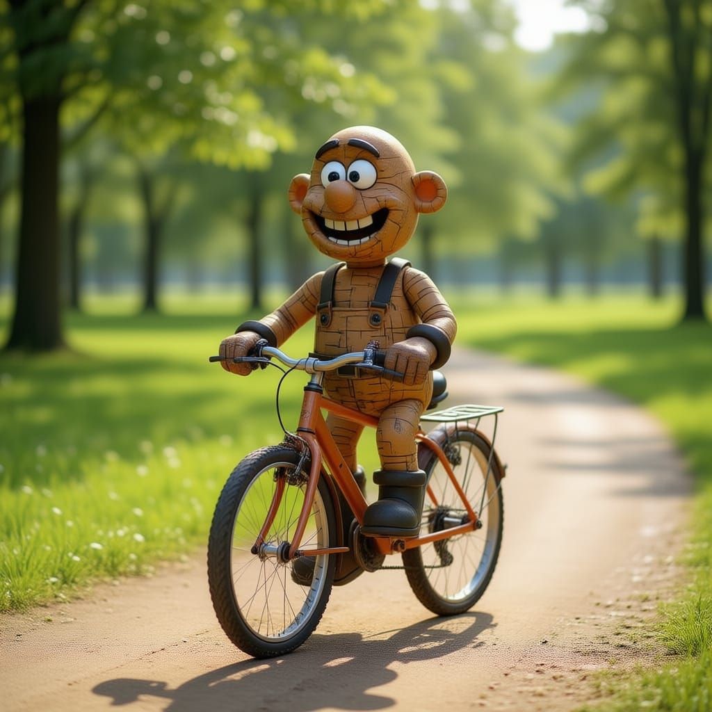 Cork Figure Artisan in Sunlit Workshop