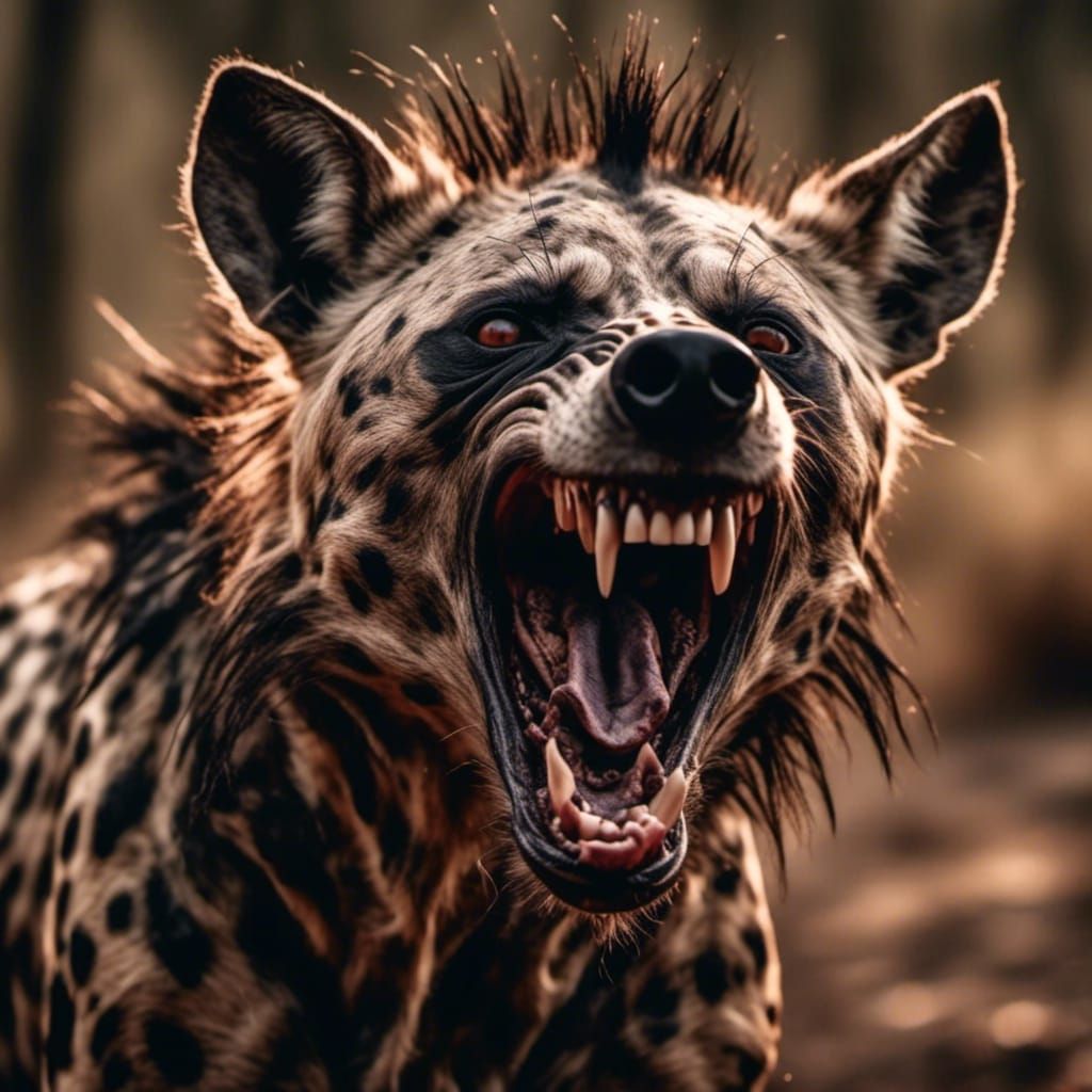 Laughing Hyena Portrait