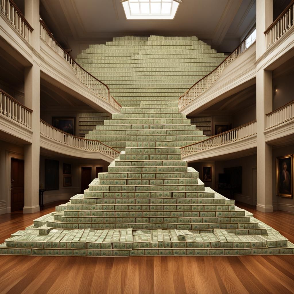 Five Billion Dollars Stacked in a House