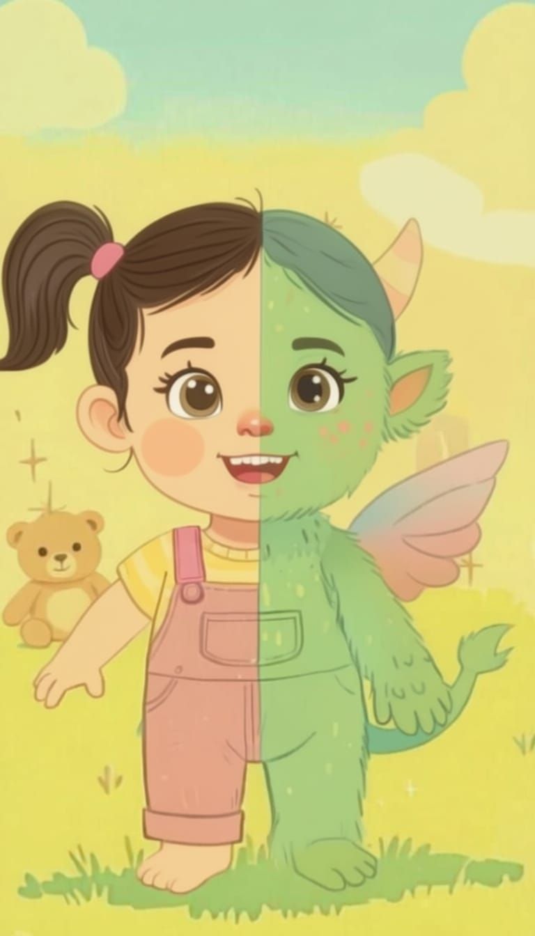 Children's Book Cover: Girl Transforms Into Monster