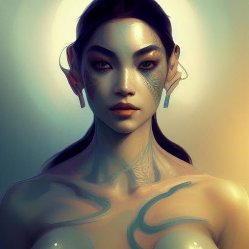 Detailed Portrait of Yuan-Ti Character