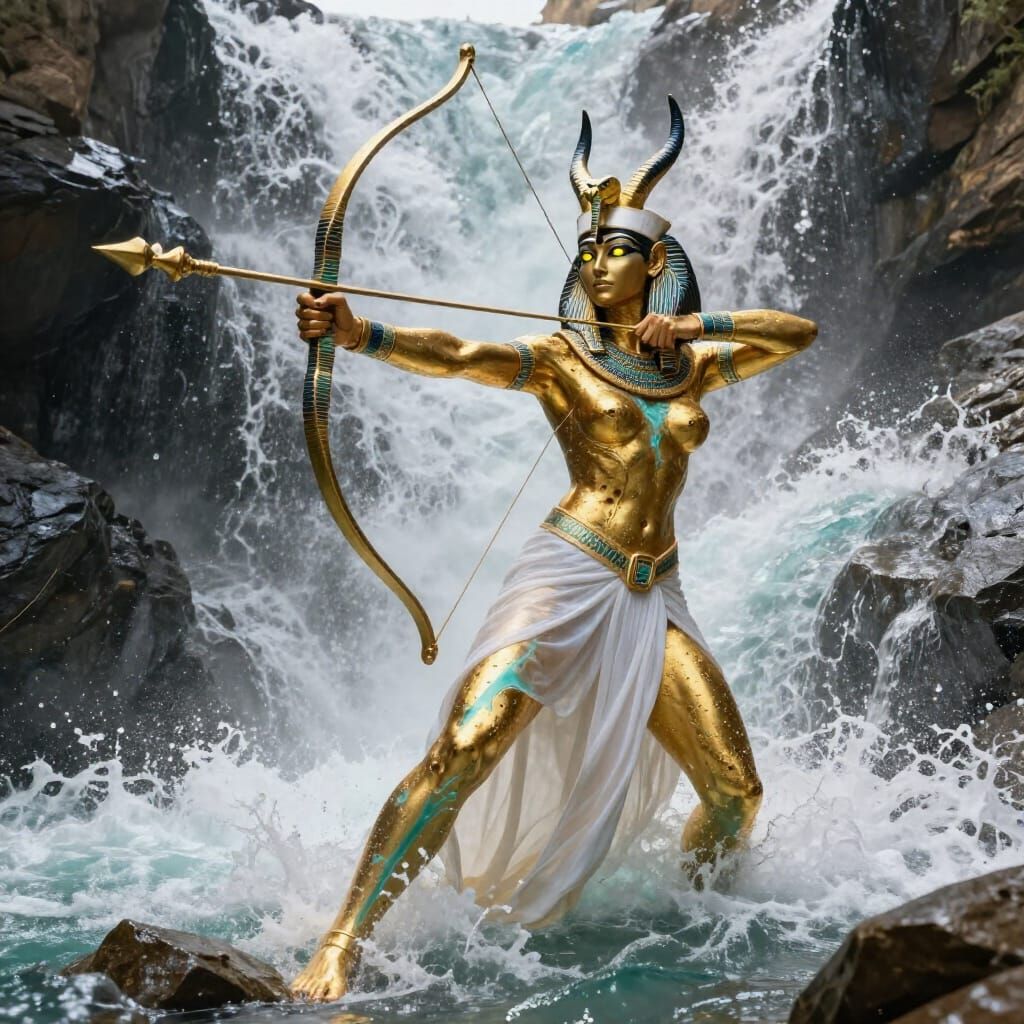 Satis, Goddess of the Nile, in Solid Gold