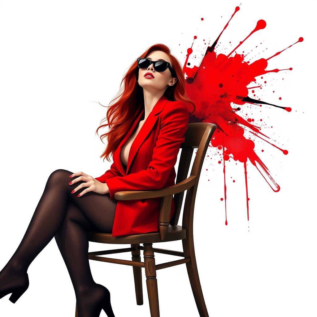 Stylized Portrait of a Confident Young Woman