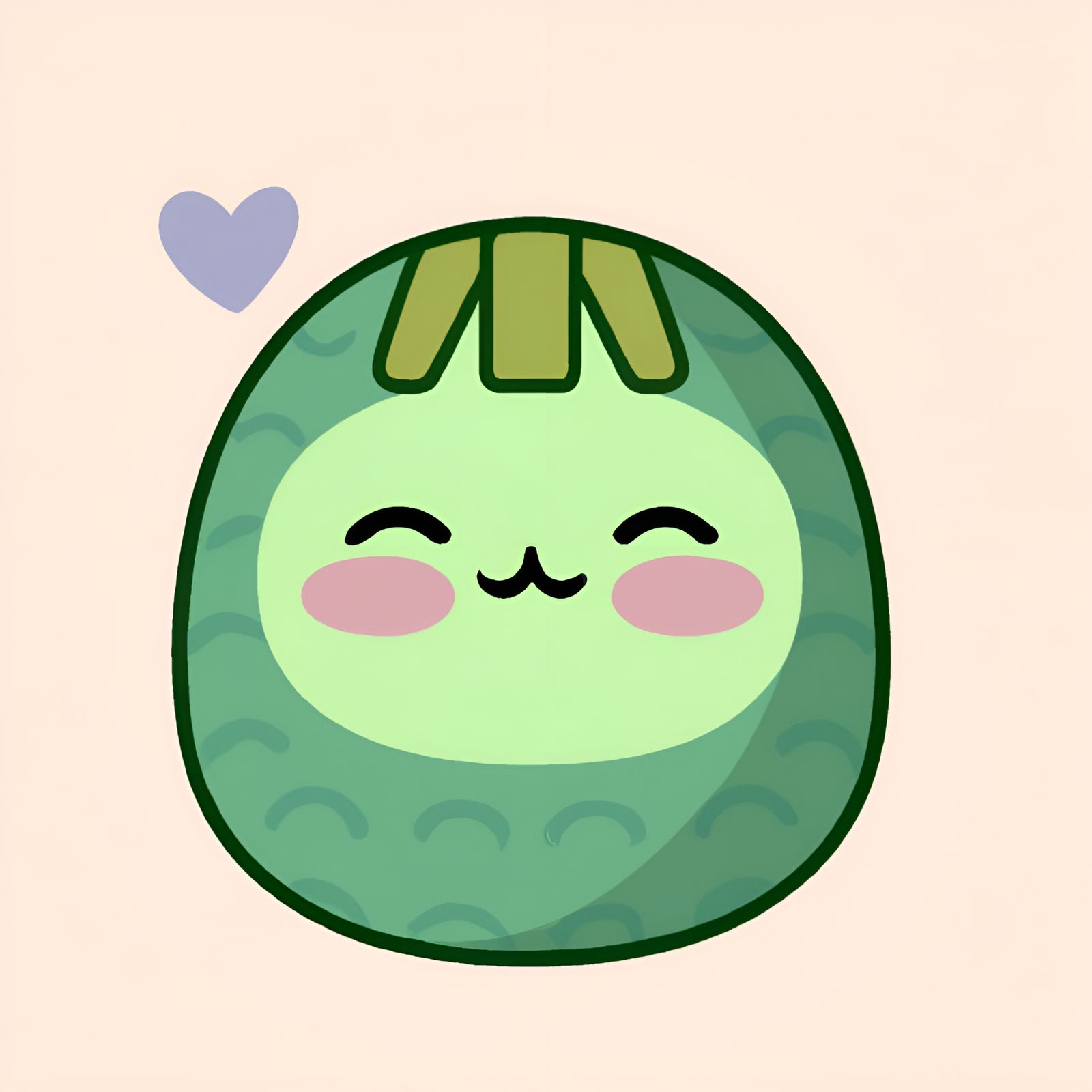 Cute Kawaii Pastel Green Japanese Daruma Doll (With Eyes)