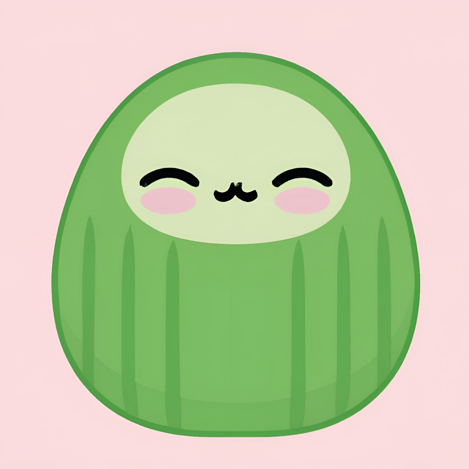 Cute Kawaii Pastel Green Japanese Daruma Doll