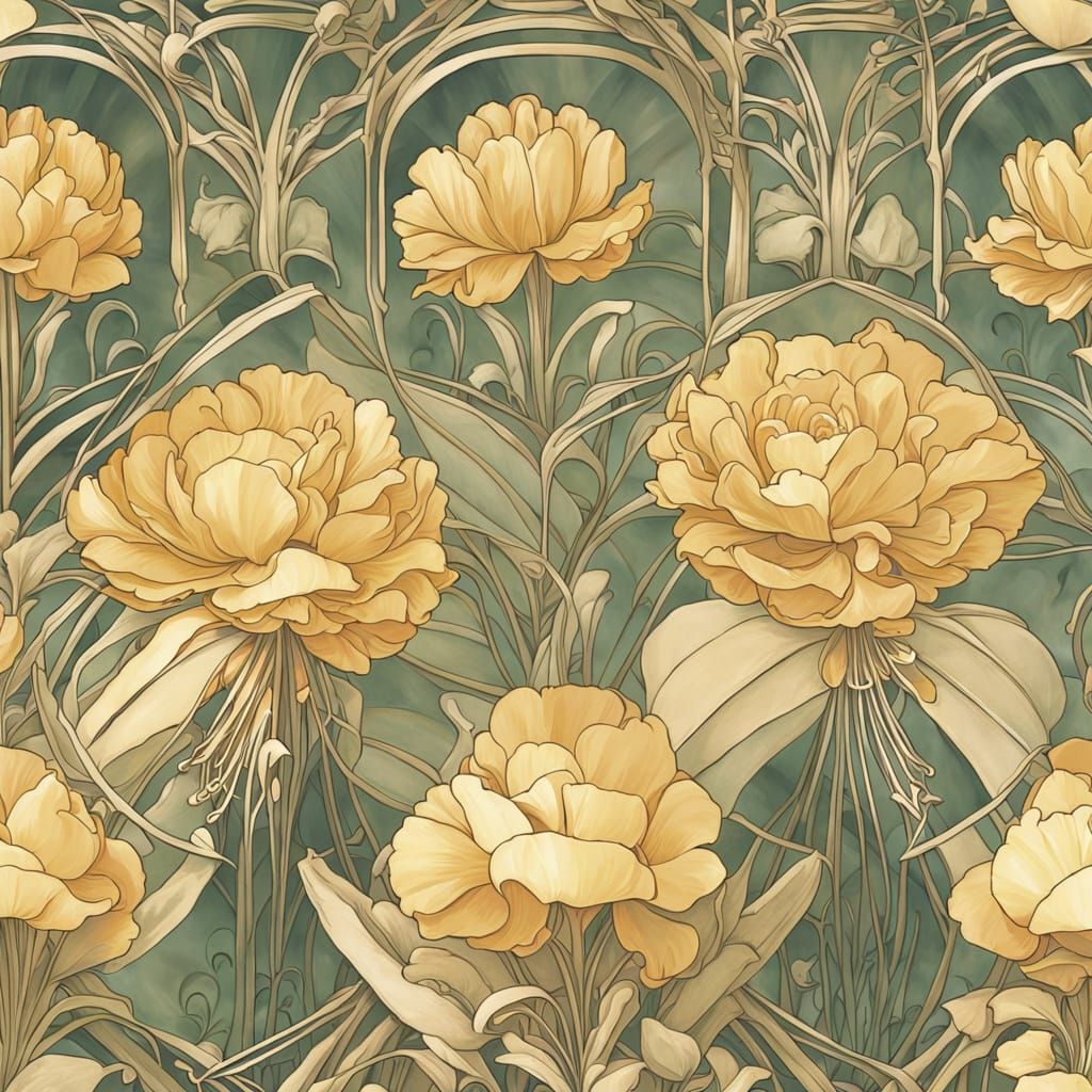 Art Deco Springtime Elegance in Golden Hour
