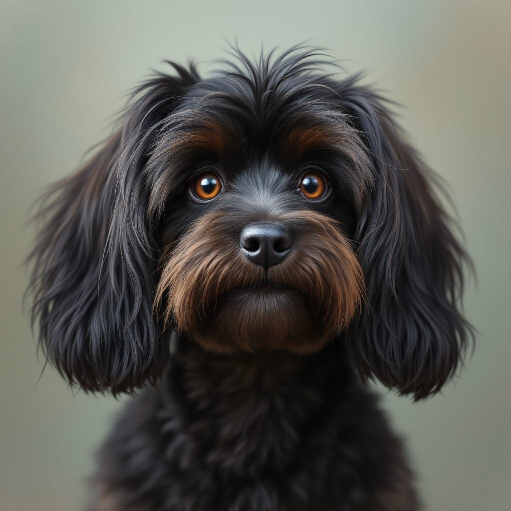 Realistic Havanese Dog Portrait with Expressive Eyes