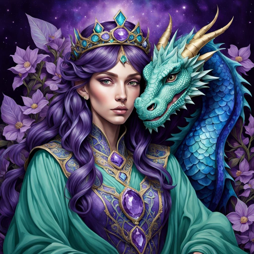 Celestial Dragon Reigns Over Majestic Art Nouveau Throne