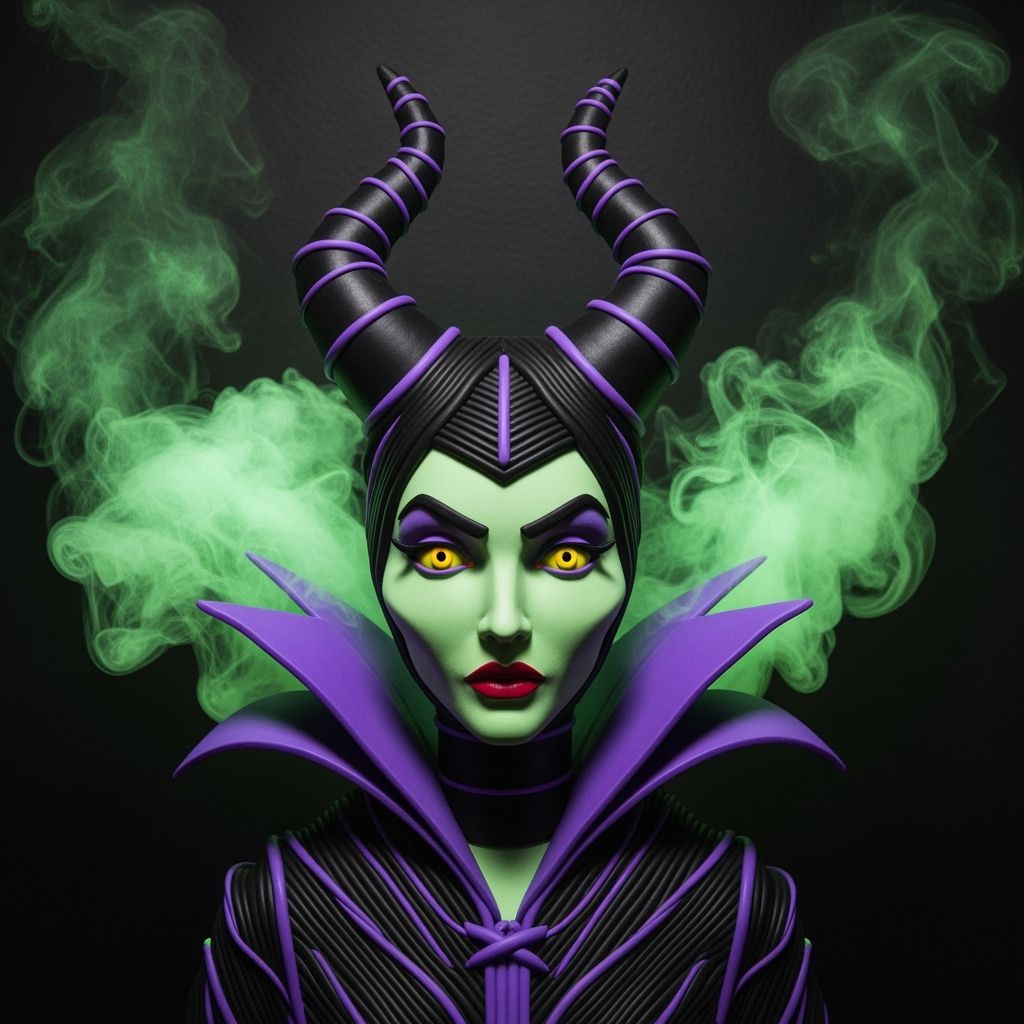 Intricate Play-Doh Sculpture of Maleficent