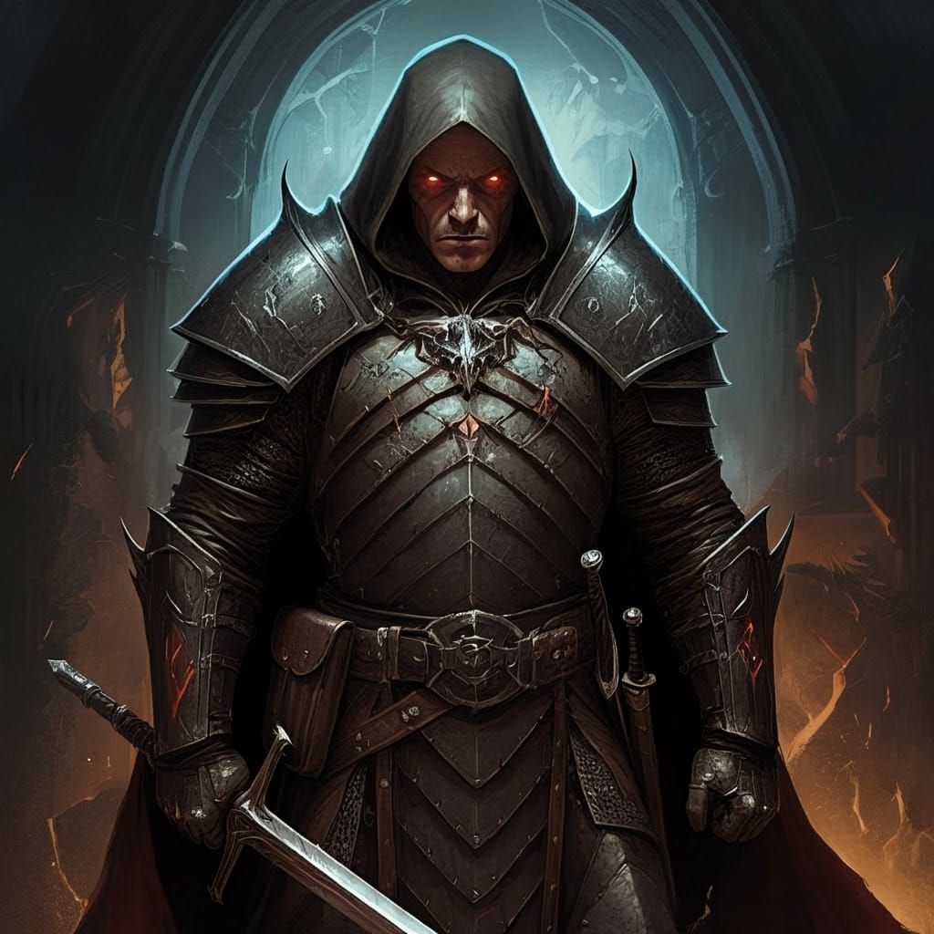 Grimdark Comic Art in Dark Fantasy Style