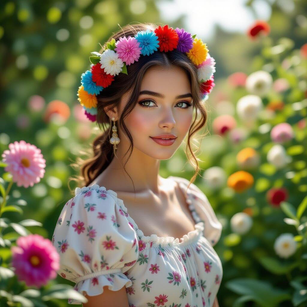 Pompom Garden: A Detailed Matte Painting