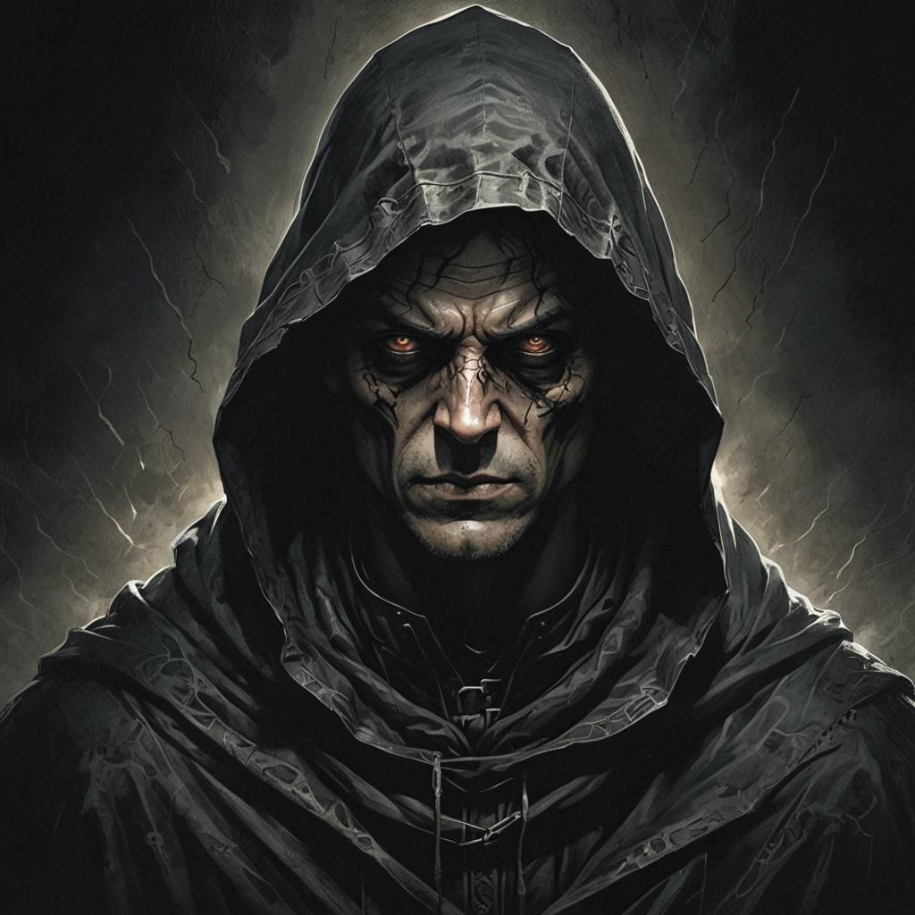 Dark Fantasy Portrait of a Void Caller