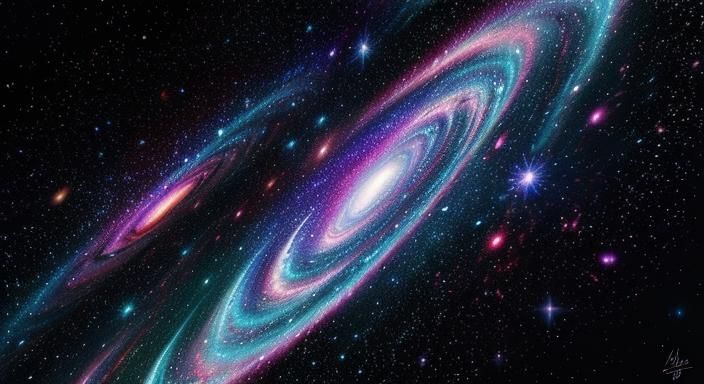 Hyperrealistic Galaxy Rose Concept Art