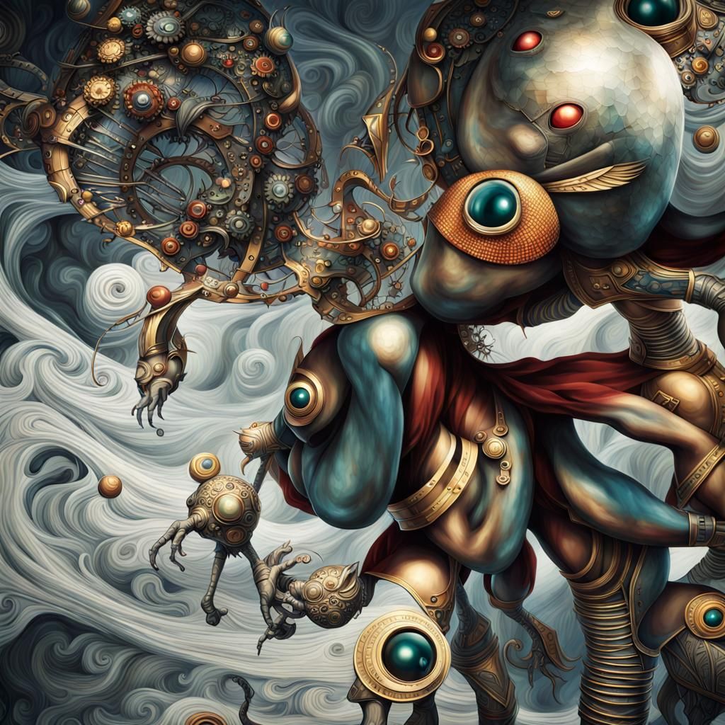 Photorealistic Aliens in Subdued, Magical Lighting