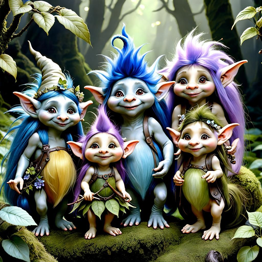 Whimsical Fantasy Trolls in a Puppetry Style