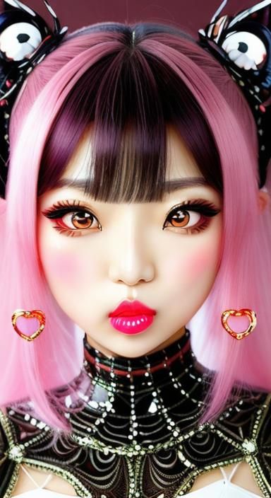 Chibi Girl Enjoys Lollipop, Stares Bewildered