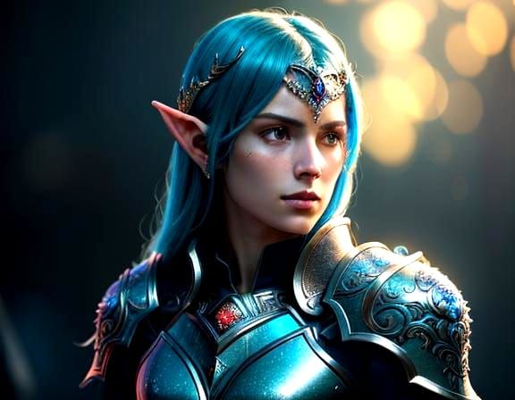 High Elf Warrior in Battlefield Chaos