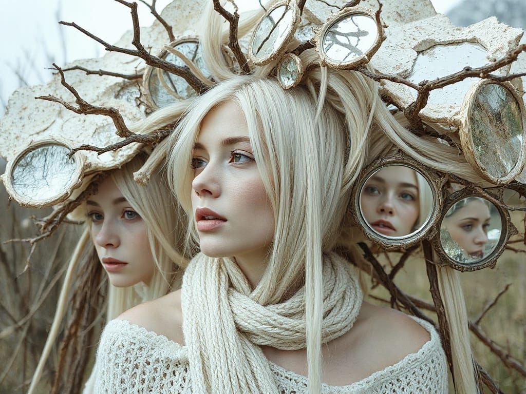 She's Hollow - Mirrors on Nature Mock Her Embodied Ivory-Whi...