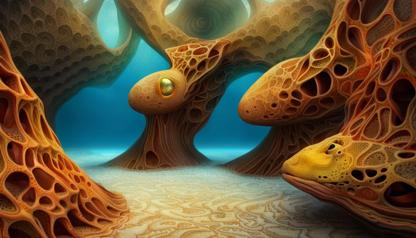 Abstract Interdimensional Structure with Fractal Elements