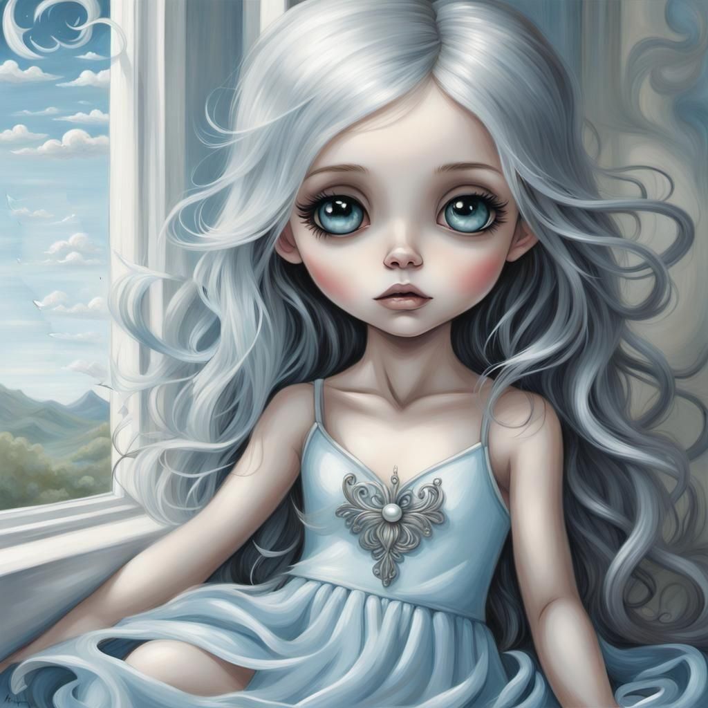 Chibi Angel Experiencing Serene Emotions