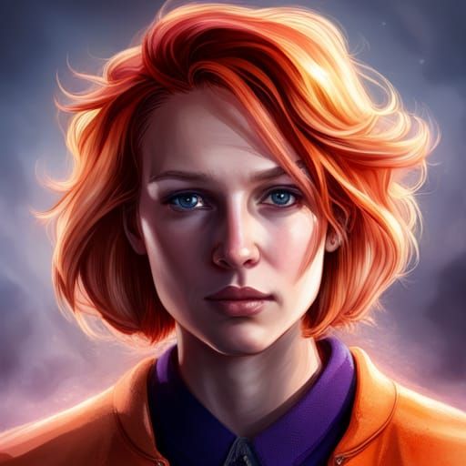 Redhead androgynous teen