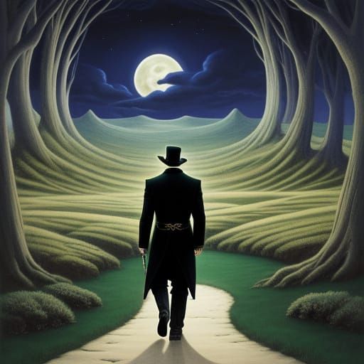 Ethereal Dreamscape Under Ivory Moonlight