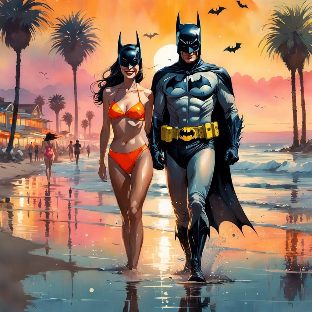 Batman & Batgirl California Vacation 🌅📷🌊