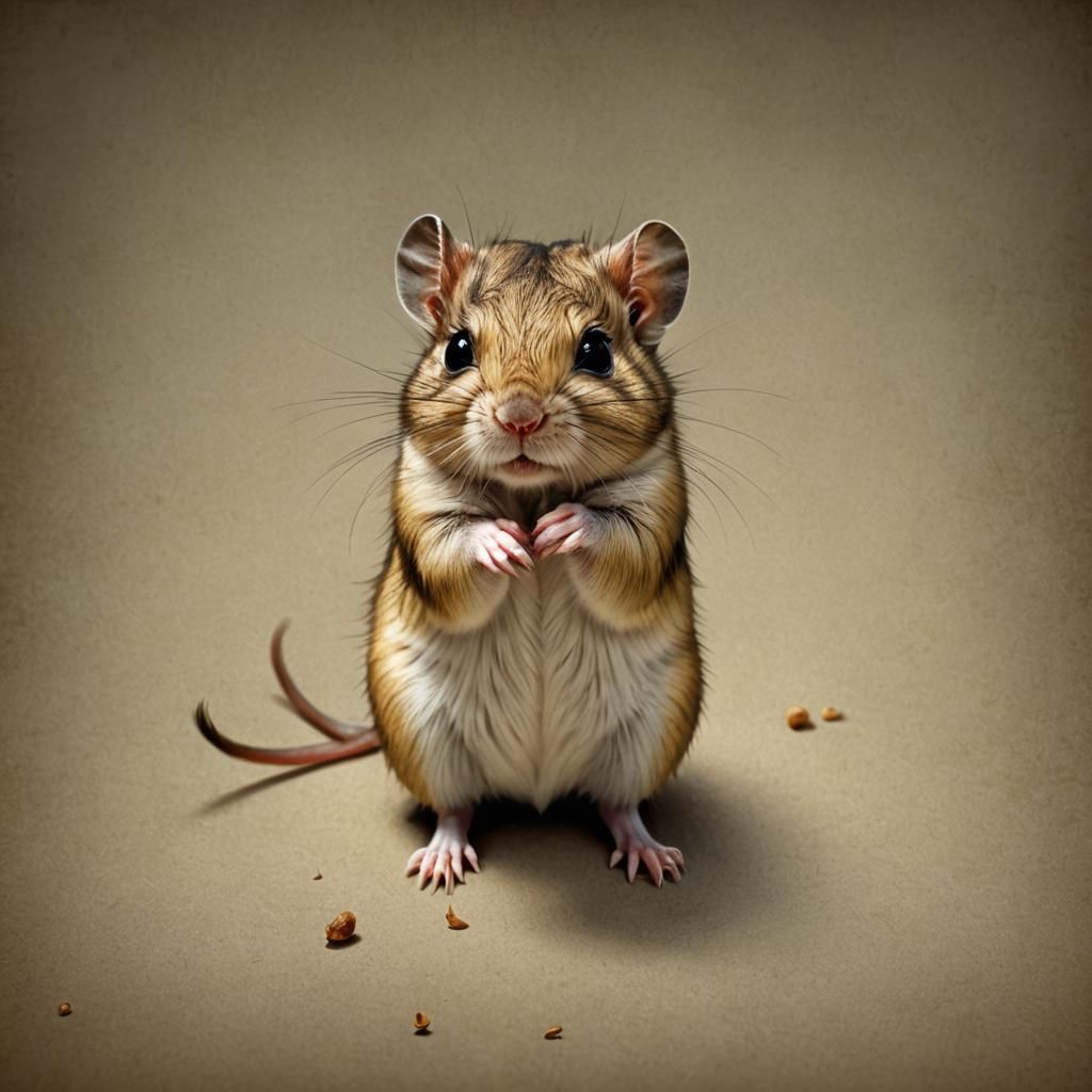 Hyperrealistic Gerbil in Pin-Up Style