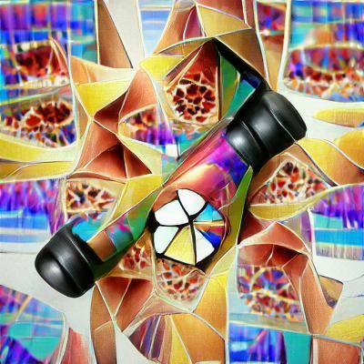 Geometric Kaleidoscope in Cel-Shaded Abstract Art