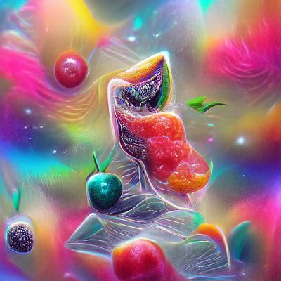 Gum Gum Fruit: Holographic Astral Cosmic Illustration