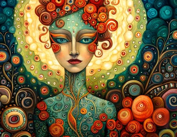 Surreal Fairy Masquerade Ball in Mixed Media Style